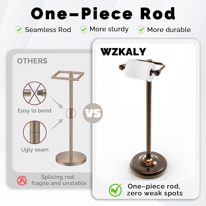 Toilet Paper Holder Stand, Bronze Toilet Paper Holder Free Standing, Post - Image 5