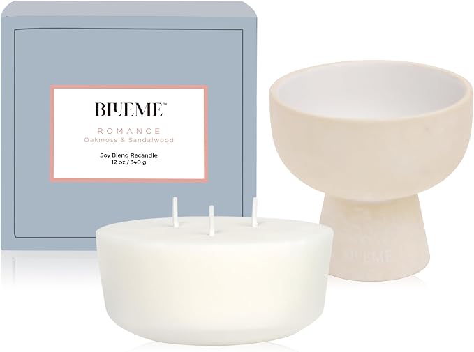 New BLUEME Wellness Candle Wax Refill, Contains Essential Oil, Sustainable by BluemeFragrances