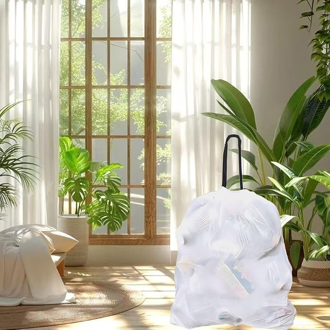 Ultra thick heavy duty Plastic 16 gallon no tear open drawstring trash bags - Image 9
