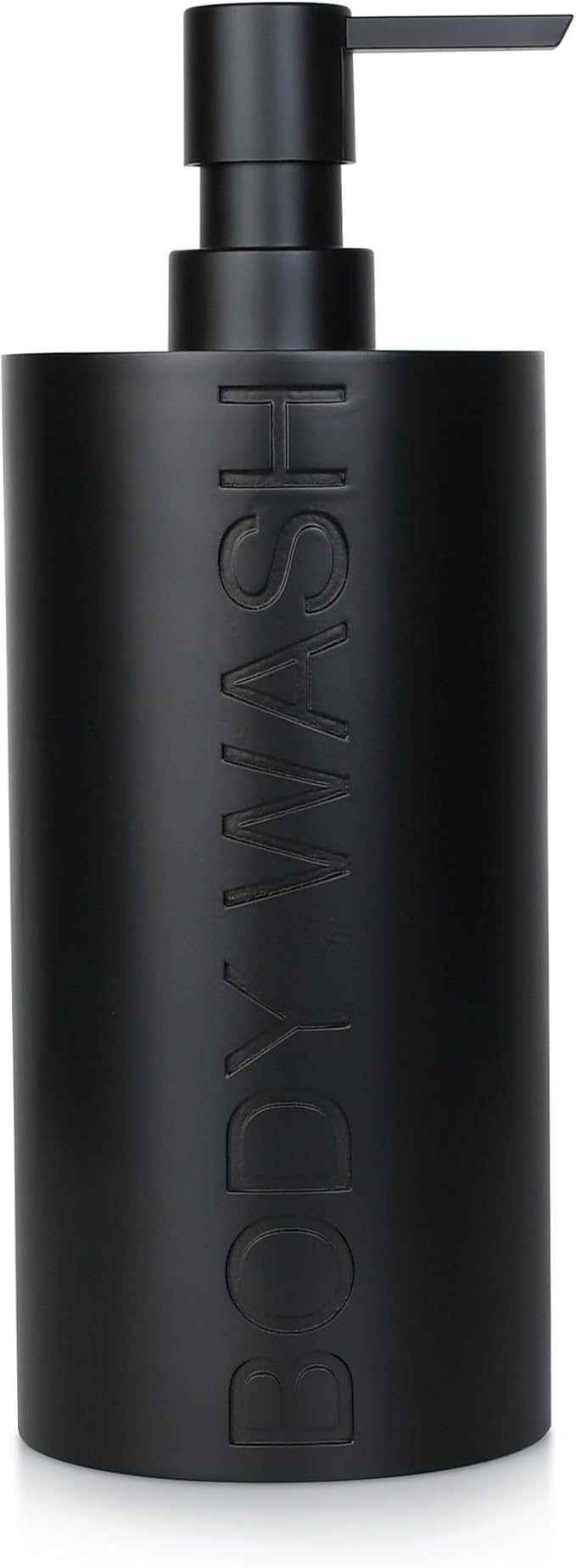 Matte Black Body Wash Dispenser Luxurious Refillable Pump Bottle by IndecorHome