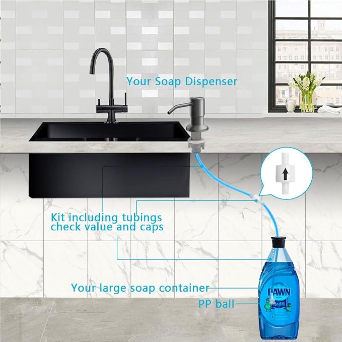 Soap Dispenser for Kitchen Sink, in Sink Soap Dispenser Pump, Say Goodbye to - Image 3