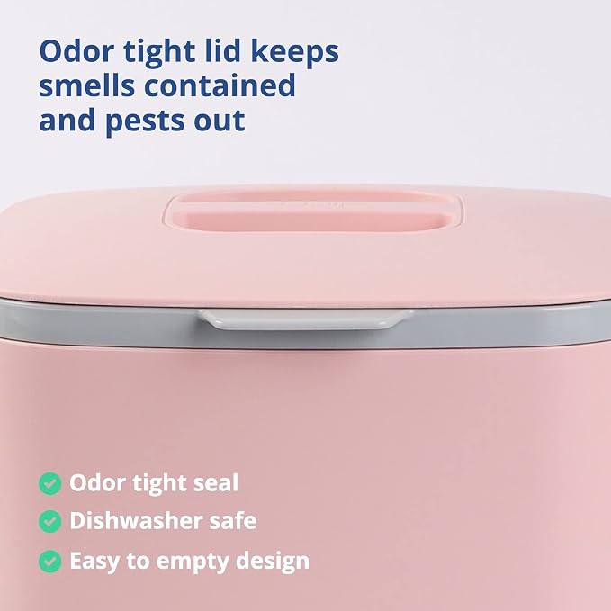 BLUE GINKGO Kitchen Compost Bin – Filter-Free, Odor-Tight Countertop Food Waste - Image 4