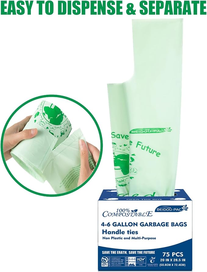 4-6 Gallon Compostable Trash Bags, Kitchen Compost Bags - Image 4