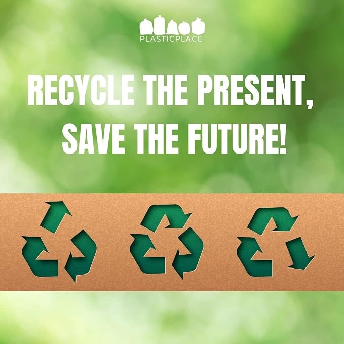 Plasticplace 32-33 Gallon Recycling Trash Bags, 1.2 Mil, 33” x 39” - Image 3