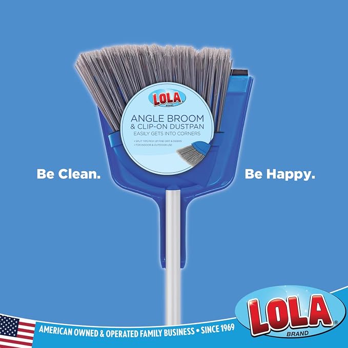 Angle Broom w/Dustpan, 9.25" W Head, Smaller Style- Made w/Recycled Soda - Image 6