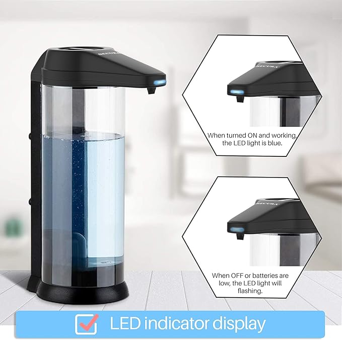 Secura 17oz Automatic Liquid Soap Dispenser, Touchless Battery Operated Hand - Image 5
