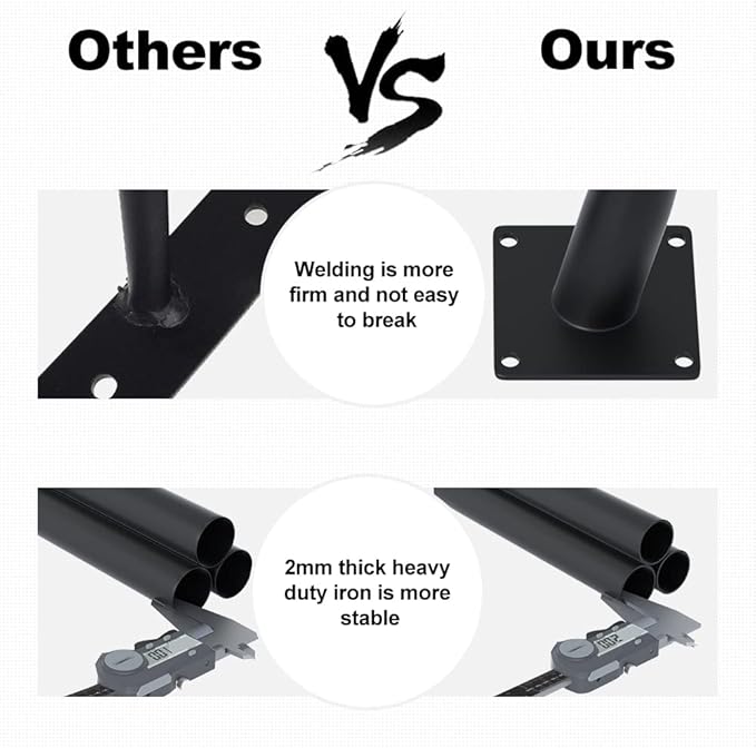 4PCS 4 Inch Matte Black Tapered Angled Legs - Image 7