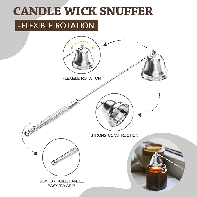 5 in 1 Candle Accessory Set, Candle Wick Trimmer Cutter, Candle Wick Dipper - Image 3