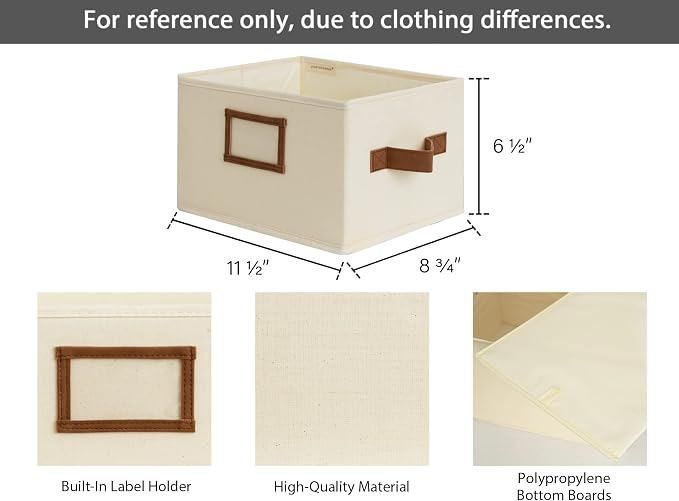 StorageWorks Storage Baskets for Shelves, Foldable Fabric Closet Storage Bins - Image 2