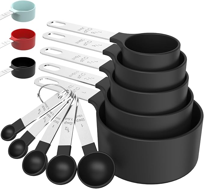 TILUCK Measuring Cups & Spoons Set, Stackable Cups and Spoons, Nesting Measure by TILUCKBringsGoodLuck