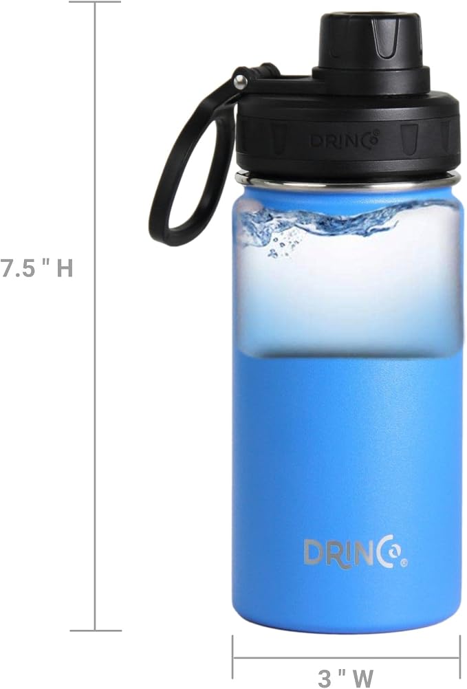DRINCO Stainless Steel Water Bottle Spout Lid Vacuum Insulated Double Wall - Image 5