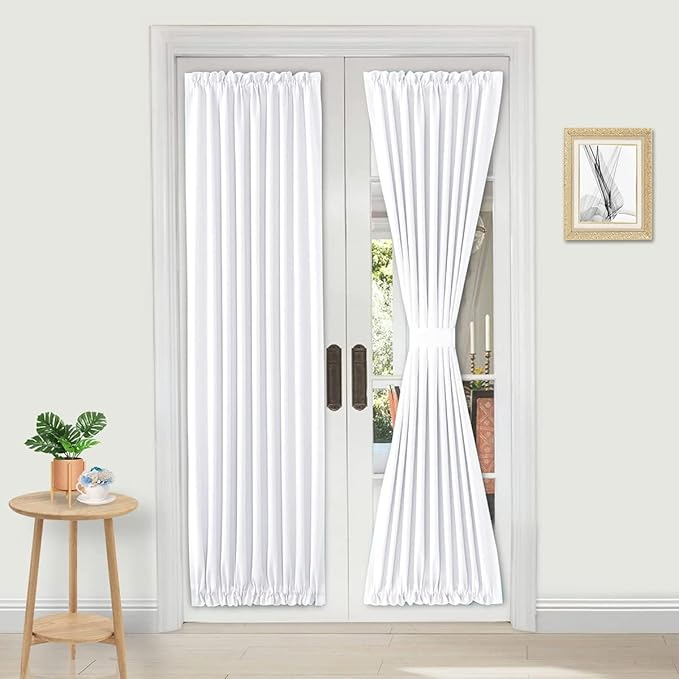 DWCN French Door Curtains – Rod Pocket Thermal Curtain by DWCN
