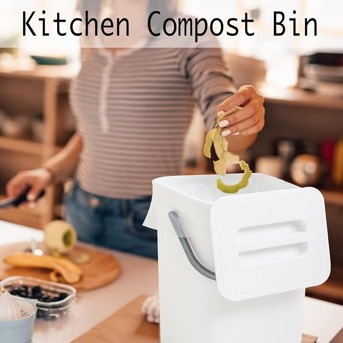 LALASTAR Compost Bin Indoor Kitchen Sealed, Hanging Small Trash Can - Image 2