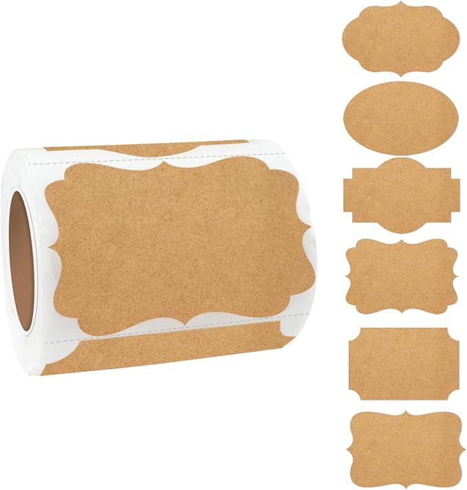 Dark Kraft Labels Stickers by Yeachlaing