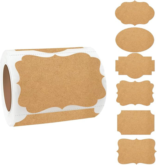 Dark Kraft Labels Stickers by Yeachlaing