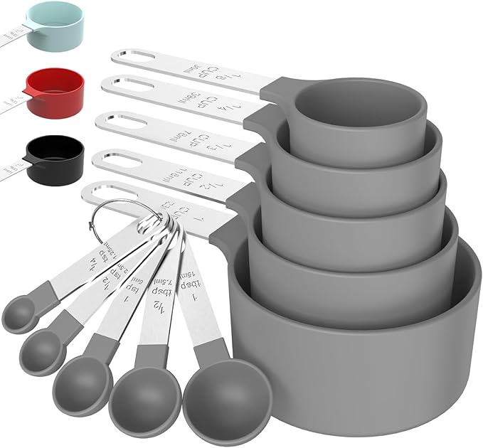 TILUCK Measuring Cups & Spoons Set, Stackable Cups and Spoons, Nesting Measure by TILUCKBringsGoodLuck