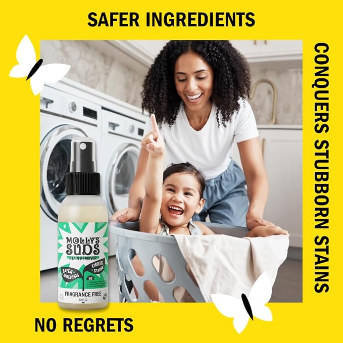 Molly's Suds Stain Remover Spray | Gentle Yet Powerful, Simple Ingredients) - Image 3
