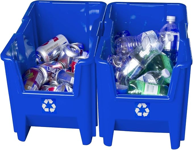 Commercial Industrial Heavy Duty Stackable Open-Front Recycling Bin Box - Image 6