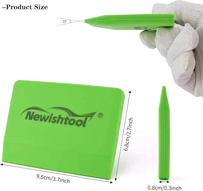 NEWISHTOOL Soft Silicone Squeegee, Small V-Blade Scraper - Image 6