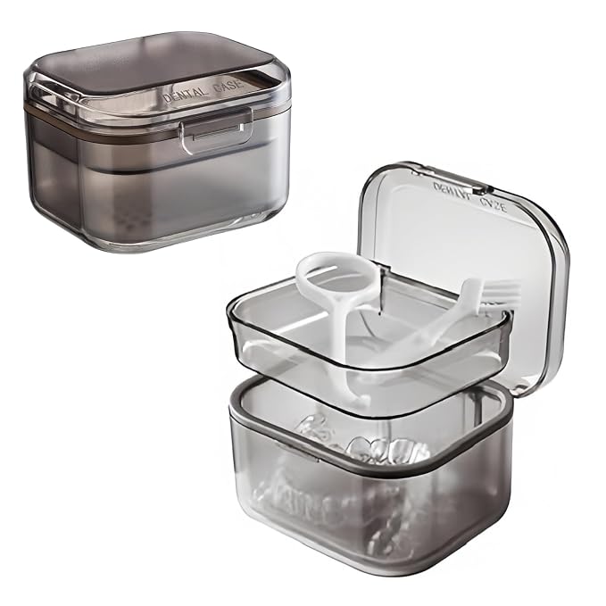 Retainer Case Denture Bath Case, Retainer Cleaner Case by AHYUEE