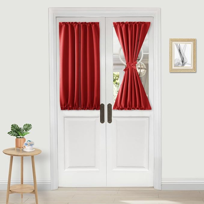 DWCN French Door Curtains – Rod Pocket Thermal Blackout Curtain by DWCN
