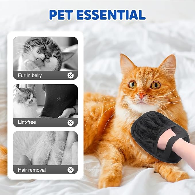 Pet Hair Remover Gloves for Cats Dogs, Electrostatic Glove Pet Hair Gloves - Image 3