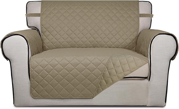 PureFit Reversible Quilted Sofa Cover, Water Resistant Slipcover Furniture by PureFit