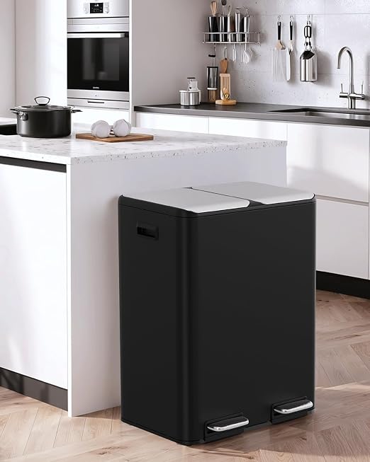 Arlopu 16Gal Dual Trash Can w/2 Built-in Box - Image 8