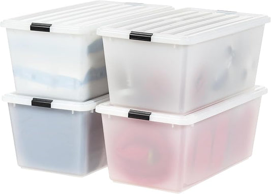 IRIS USA 91 Qt Stackable Plastic Storage Bins by IRISUSA