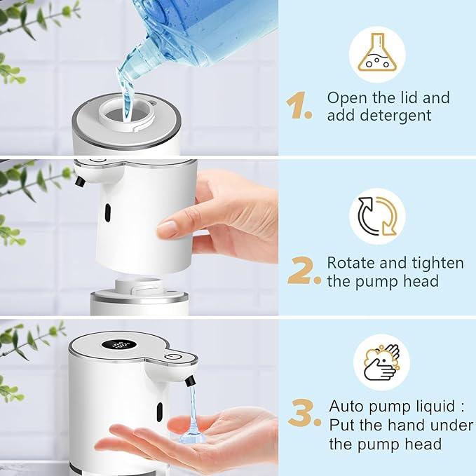Automatic Liquid Soap Dispenser, 6 Level Adjustable Liquid, Wall Mount Soap - Image 4