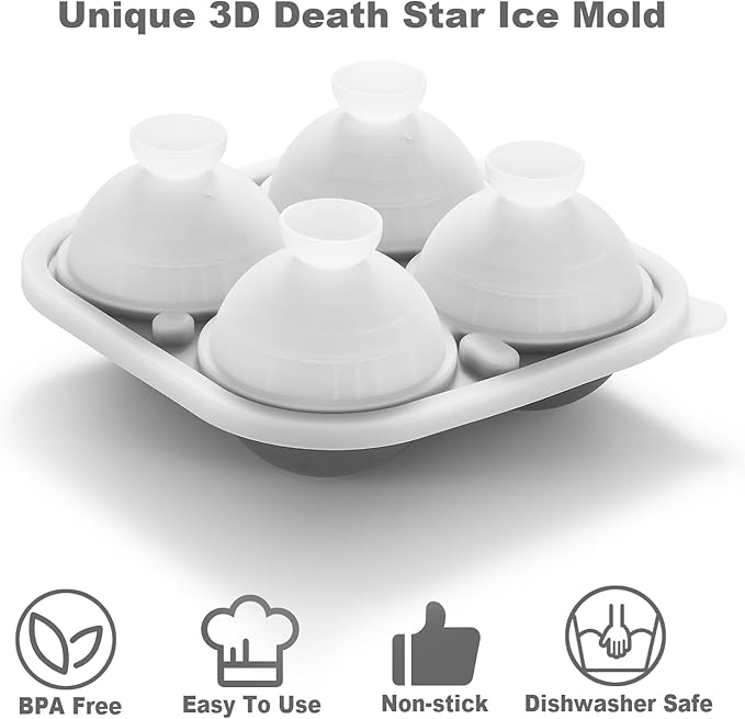 Nax Caki 3D Sphere Ice Cube Molds, Large Silicone Fun Shapes Gifts - Image 3