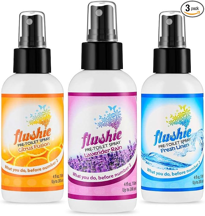 Flushie Pre-Toilet Spray Travel Size Toiletries Bathroom Spray by FlushiePre-ToiletSpray