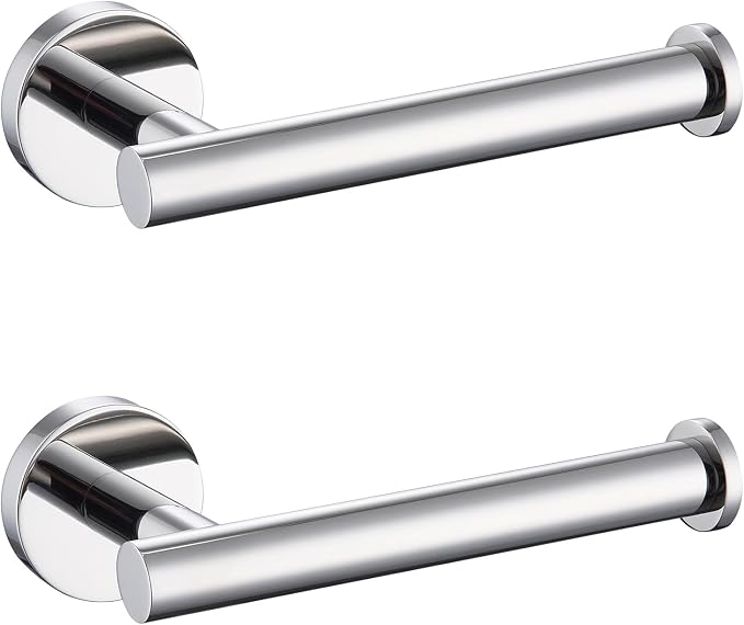TASTOS Toilet Paper Holder SUS304 Stainless Steel Round Size Polished Chrome 2 by TASTOS