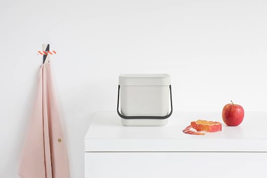 Brabantia Sort & Go Food Trash Can Small Countertop Kitchen Compost Caddy - Image 6