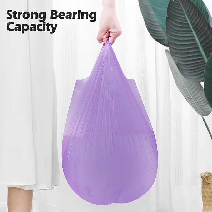 2-4 Gallon Portable Trash Bags, Bedroom Trash Can, Strong Trash Bags（Purple） - Image 7