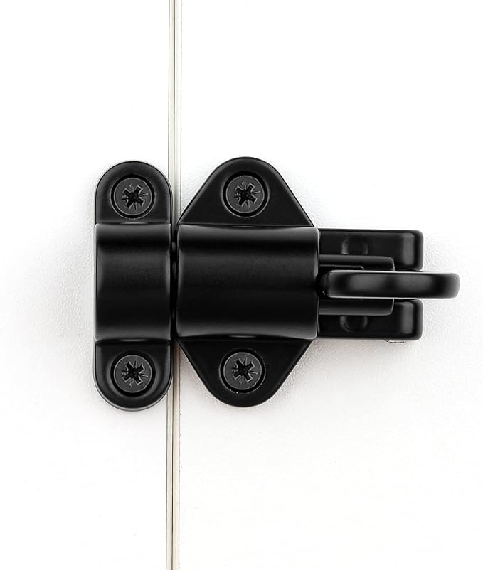 3 Packs Self-Closing Latches，Black Spring Door Lock，Resilient Bolt Latch - Image 3