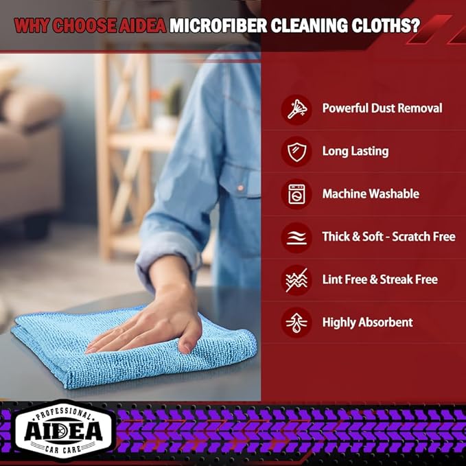 AIDEA Microfiber Cleaning Cloth, Microfiber Towels - Image 3