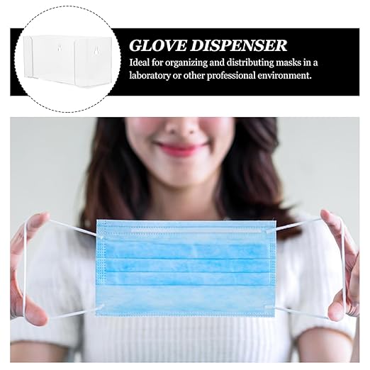 Acrylic Wall Mount Glove Dispenser and Mask Holder Storage Box - Image 6