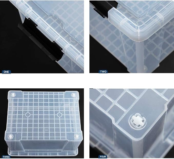 Ggbin 34 Quart Clear Lidded Storage Container Tote, Plastic Storage Box Bin - Image 6
