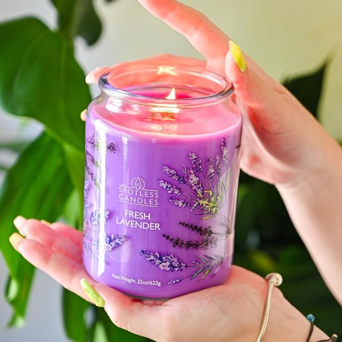 Fresh Lavender Candle 22oz Glass Jar - Image 8