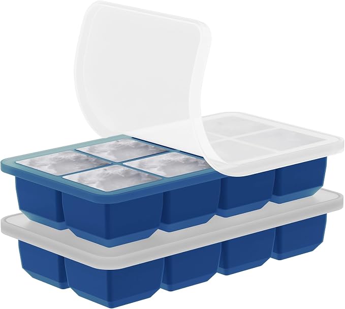 2 Pack Silicone 2 Inch Large Ice Cube Molds by Unknown