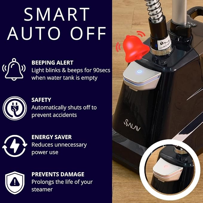SALAV® Heavy Duty Smart Auto Shut-off Commercial Full-Size Garment Steamer - Image 3