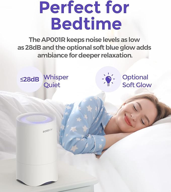 Small Air Purifier for Home Bedroom, Personal Desk Mini Air Purifier, Room Hepa - Image 4