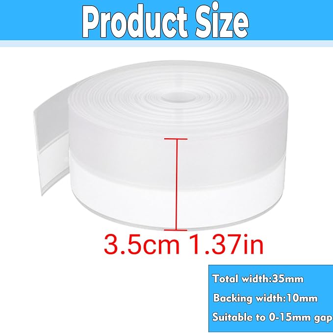 Weather Stripping Door Seal Strip 33 Feet Strip Bottom Draft Insulation Stopper - Image 2
