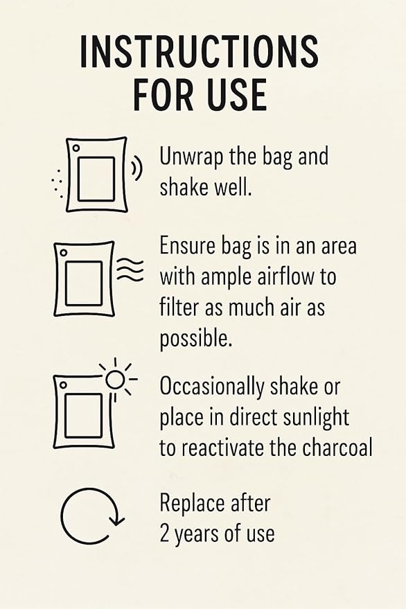 1000g Large Bamboo Charcoal Air Purifier Bag - Image 6