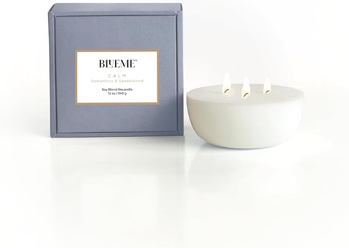 New BLUEME Wellness Candle Wax Refill, Contains Essential Oil, Sustainable by BluemeFragrances