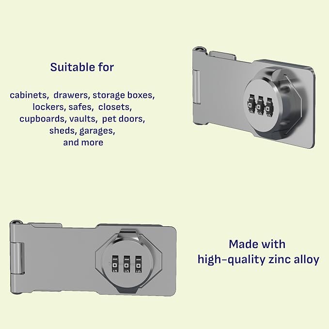 Keyless Combination Lock 3-Digit Combination Lock - Image 5