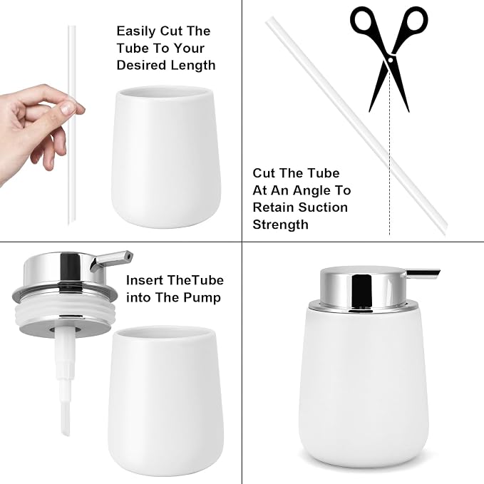 Liquid Soap Dispenser Pump 2pcsHead Replacement Spare Plastic Pump Bathroom - Image 4