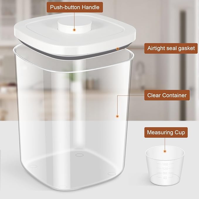 Airtight Rice Container 25 Lbs, Dry Food Holder - Image 5