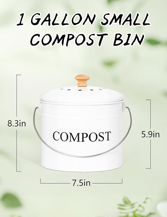 Compost Bin - 1 Gallon Countertop Composter - Image 5